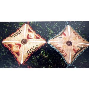 Pointedly Stitched Ornaments I "Santa & Nativity" By Homespun Elegance